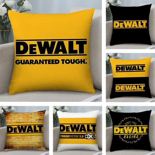 DeWalt Pillow Case Short Plush Sofa Decorative Gift Home Double-sided Printing Cushion