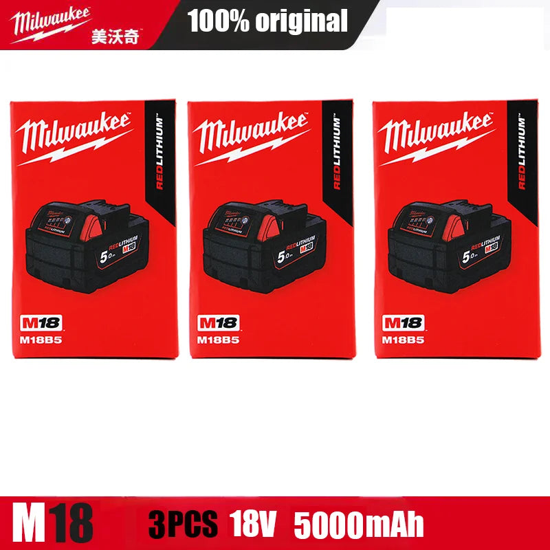 Original Genuine Milwaukee Battery M18B6 6.0Ah 48-11-1860 48-11-1850 M18 Tool Lithium in Original Packaging