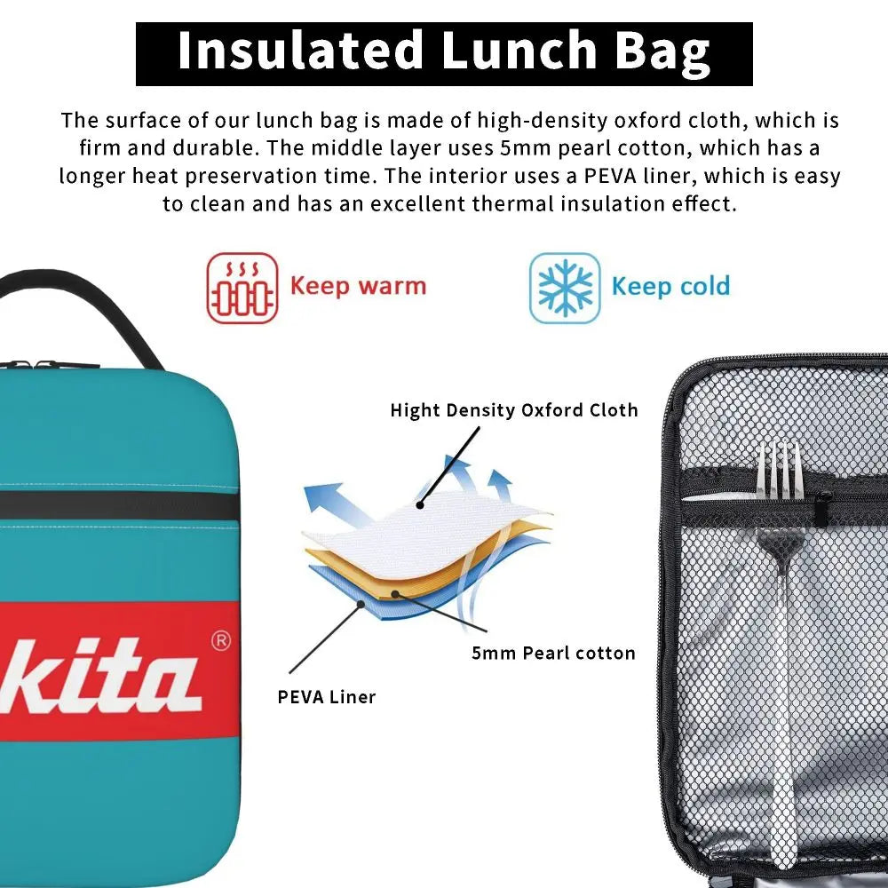 Makita lunch bag Picnic Storage Food Boxes Portable Container Cooler Thermal Lunch Box Tote