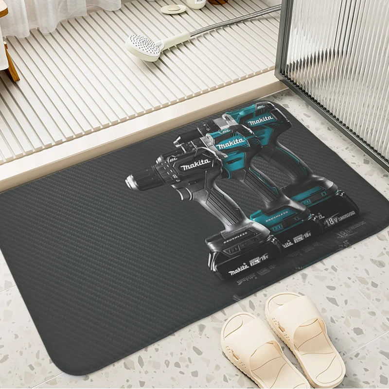 Makita JV Bathroom Foot Mat Non-slip T-Makitas Entrance Door Doormat Slip-resistant Balcony Bedroom Rug Kitchen Hallway Corridor Carpet