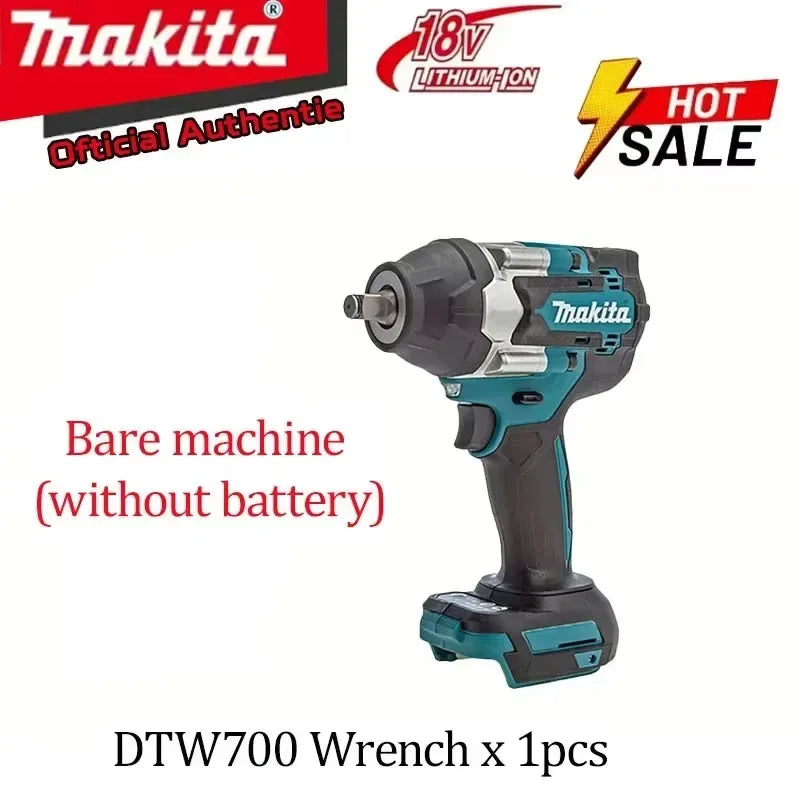 Makita Electric Wrench DTW700 Brushless Multi functional Rechargeable 18V Lithium Battery Auto Repair High Torque Impact Wrench