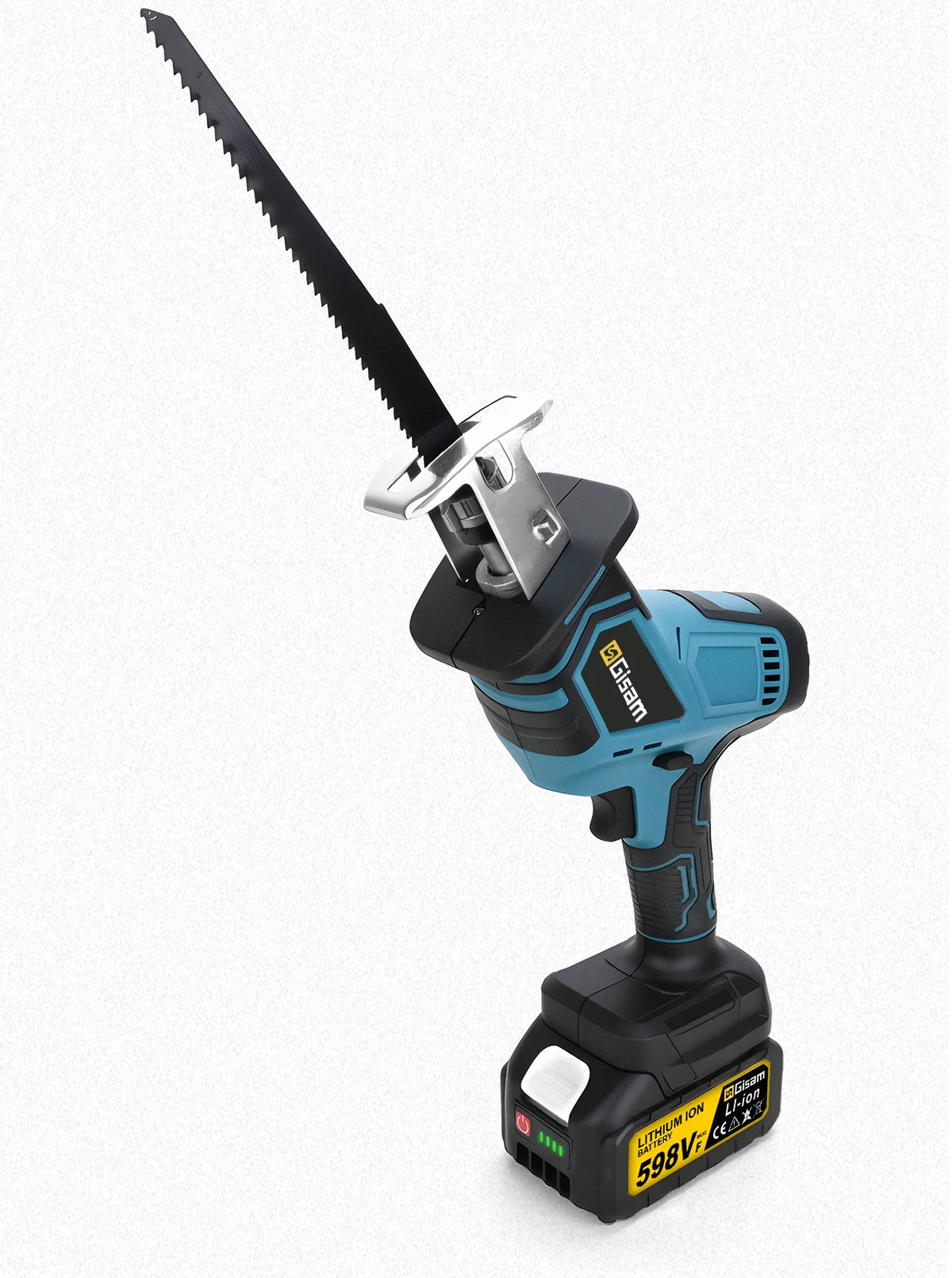 Makita Compatible 18V Gisam 12000Spm 3600W Brushless Reciprocating Saw Cordless Electric Chainsaw Wood Metal Cutting Tools For makita 18v battery pins