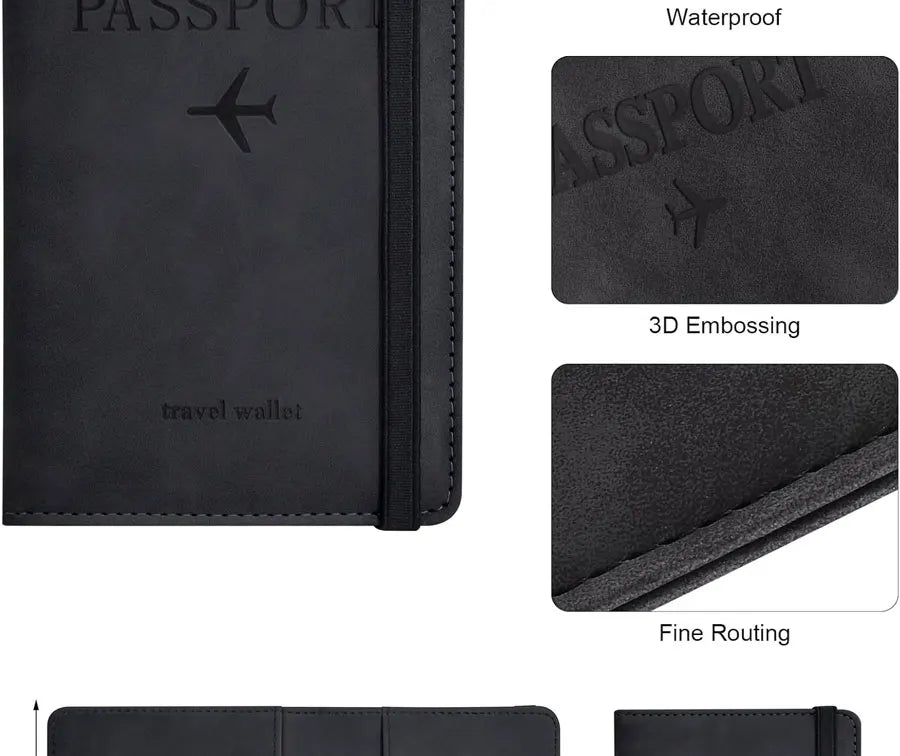 Passport Holder for Travel Essentials JV Passport Wallet Cover Case for Travel  Accessories,Passport Book Holders for Women/Men