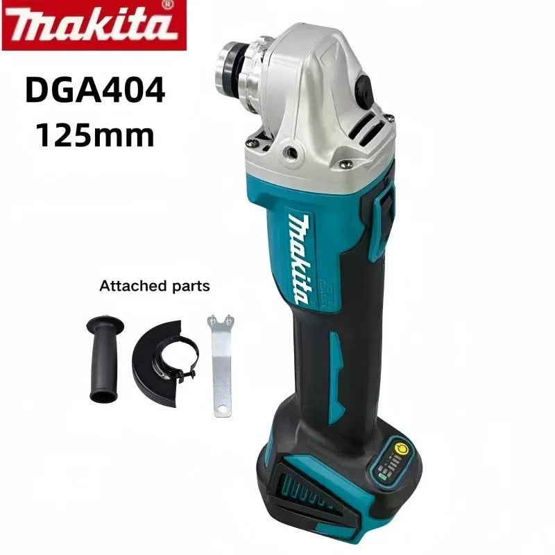 Makita DGA404 100/125mm Angle Grinder 18V Lithium Battery Brushless Polishing Machine 4 Gear Industrial Cutting Power Tools