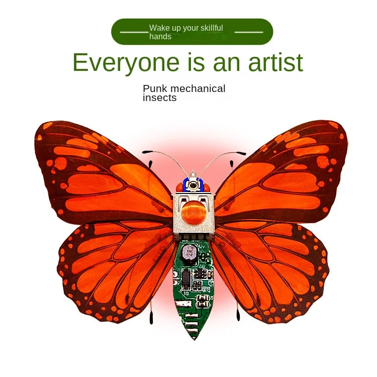 Robot JV STEAM DIY Robotic Insects Science Invention Electronic Animal for School Competition Non-soldered DIY Kit Stem Toys Robot Animal