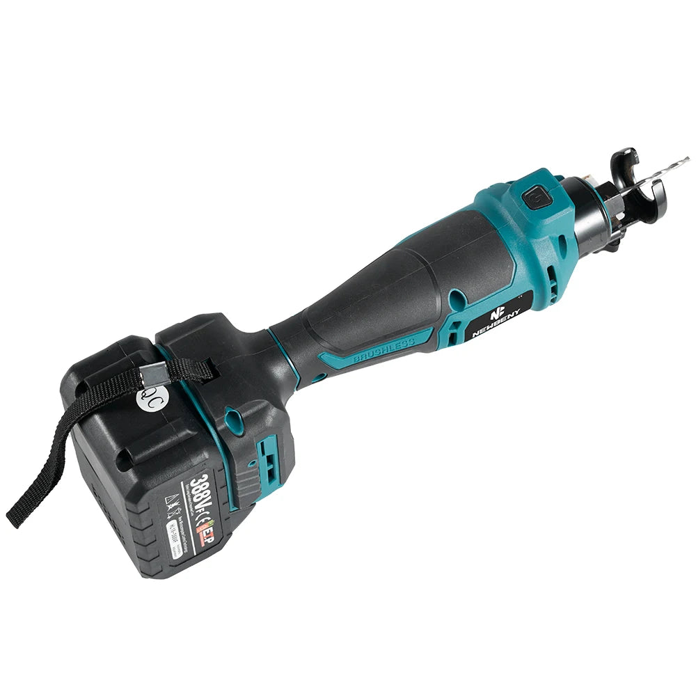 Makita Compatible 18V JV NEWBENY Brushless Electric Drywall Cut Out Tool 3 Gears Cordless Cutting Wood Drywall Sheetrock Wood For Makita 18V Battery Pin