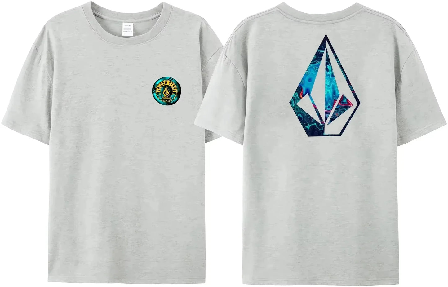 Volcom JV 2025 new Volcom obsidian asbestos short sleeve T-shirt top Summer loose T-shirt breathable fashion high quality large size