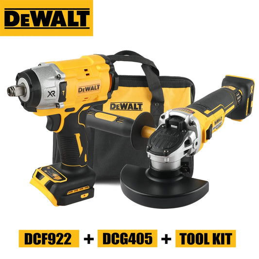 DEWALT 18v 20v Power Bundle - DCF922 Impact Wrench and DCG405 125mm Grinder with bag (Tools only with bag)