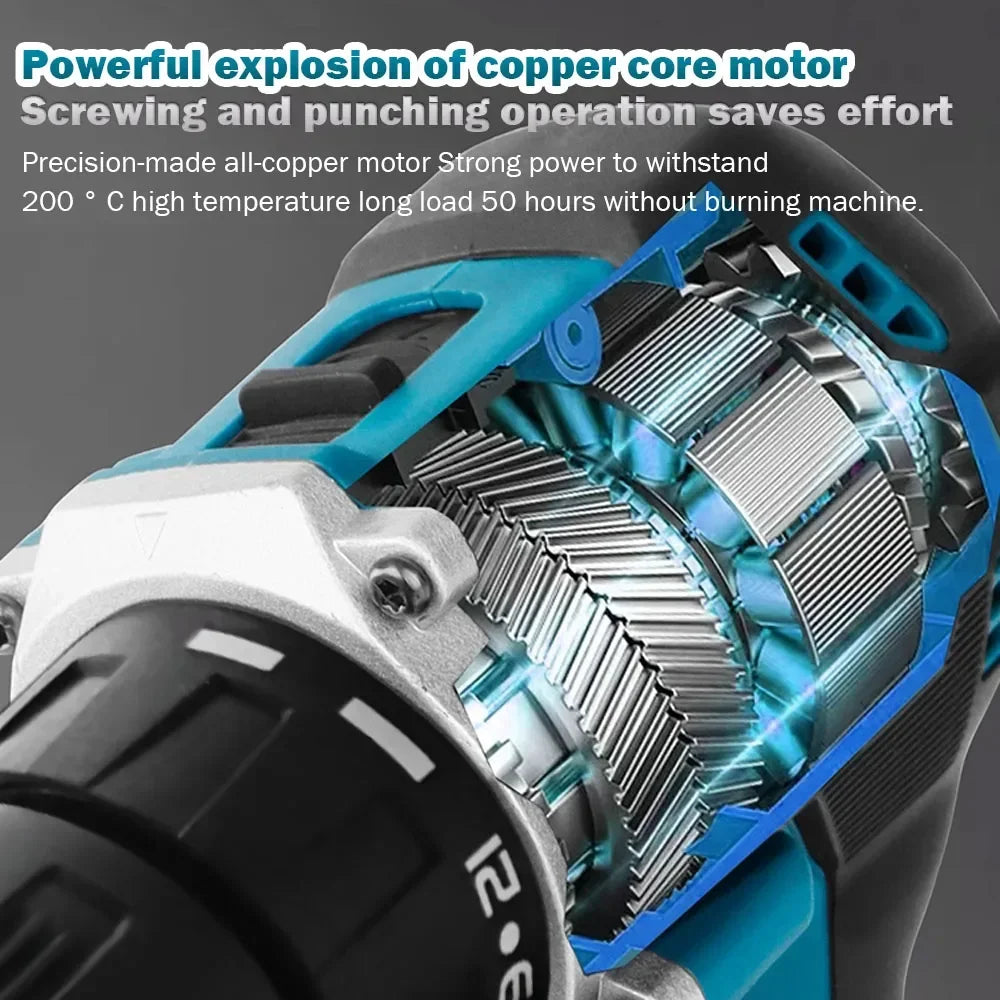 Makita Original 18V DDF487 Cordless Driver Drill Brushless Electric Impact Screwdriver Rechargeable Power Tool 18V