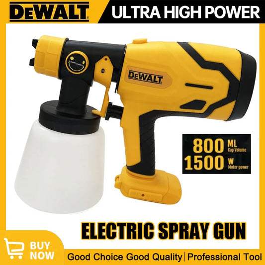 Dewalt 18V 20V Max 800ML Cordless Electric Spray Gun Portable Paint Sprayer High Power Auto Furniture Coating Airbrush For Dewalt Battery