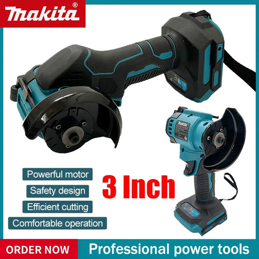 Makita 18V Cordless Angle Grinder 3 Inch Angle Grinder Cordless 3 Inch Electirc CUT OFF Tool Cutting Circular Saw Power Tool