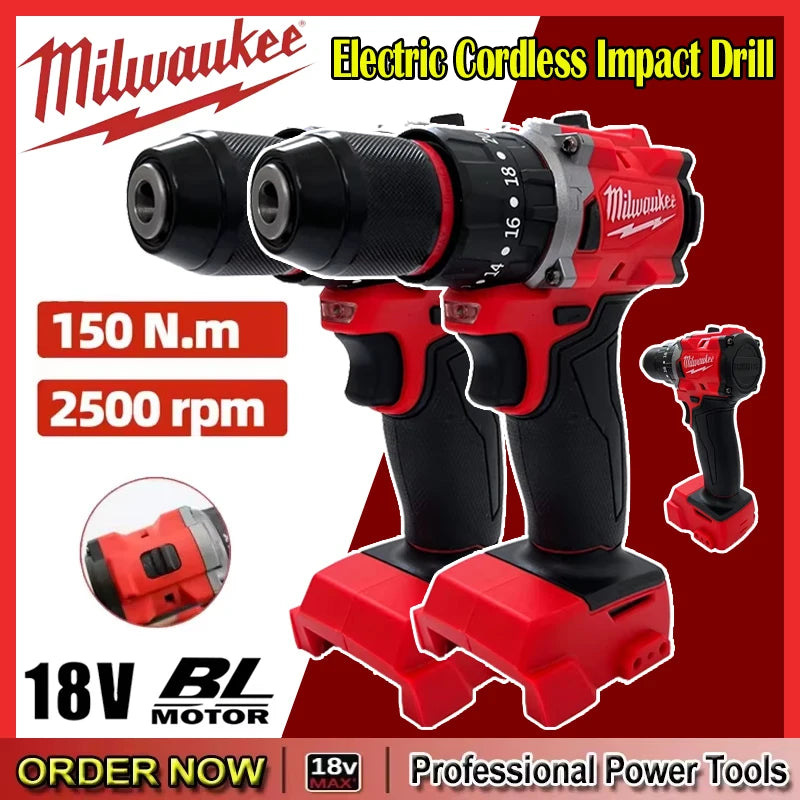 Milwaukee 18V Small Electric Drill 150N.m brushless Cordless Impact Drill TBW