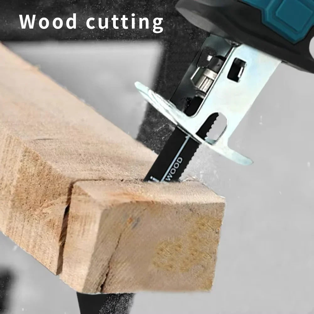 Makita-18V, ML-505 Brushless Cordless Reciprocating Saw, Portable Electric Chain Saw for Wood, Metal Pipe Cutting, Power Tool,