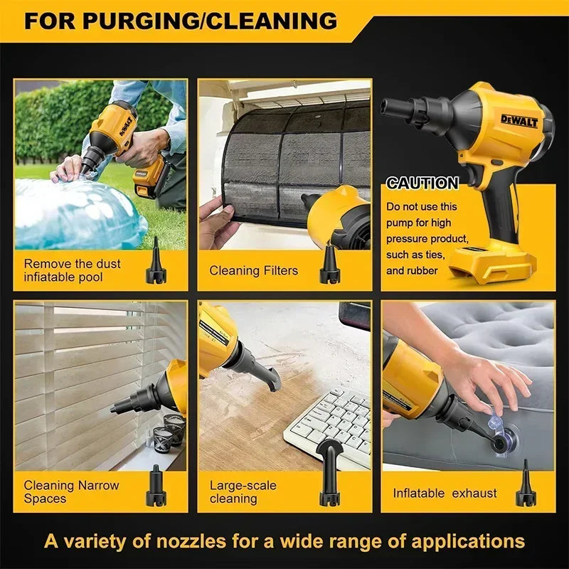 Dewalt 18V - 20V Max Cordless Air Blower Brushless Dusting Machine Electric Dust Blower Inflator Handheld Fan For Dewalt 20V Battery
