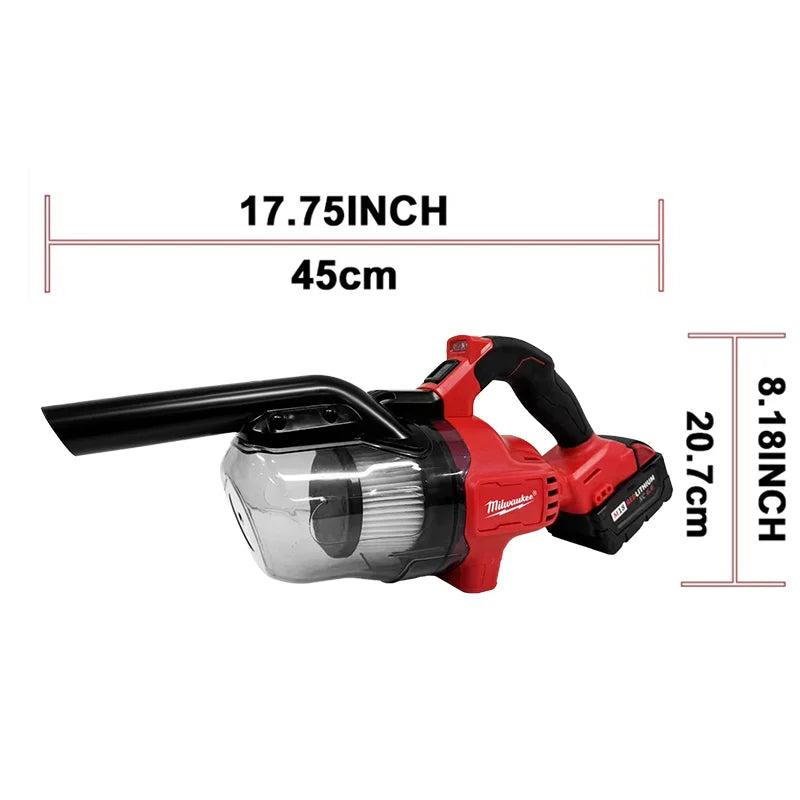 Milwaukee 18V LED Cordless Electric Vacuum Cleaner Portable Household Industrial Construction Cleaning Tool For Milwaukee Battery