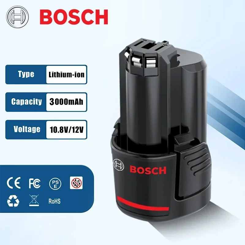 Bosch Original battery 12V battery, 2.0Ah BAT411 Lithium ion Rechargeable Battery BAT411A BAT412 BAT412A BAT413 Battery Charger