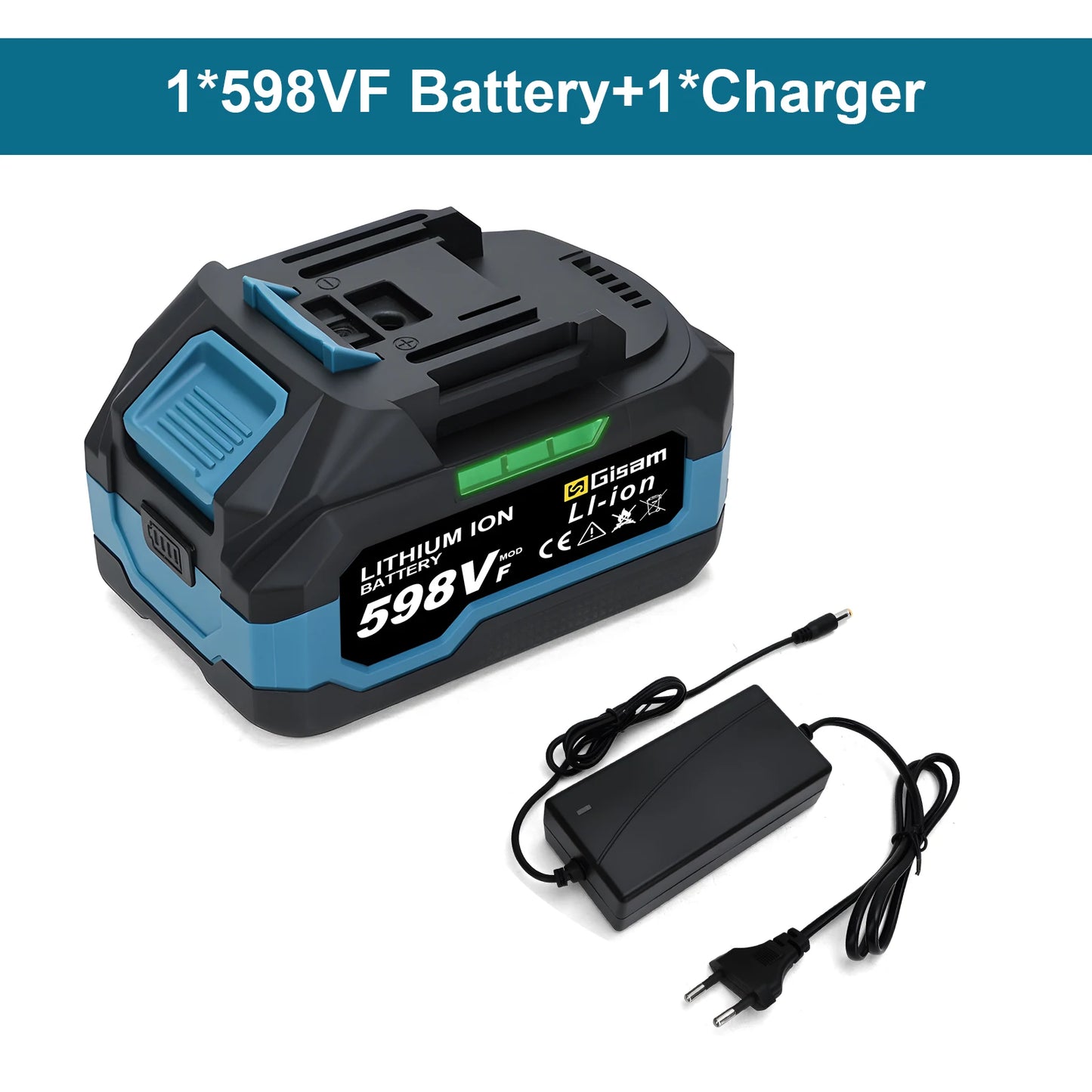 Makita Compatible 18V Gisam Rechargeable Battery 4.0AH 6.0AH Power Tool Lithium battery Led indicator batteries Pack For Makita 18v Battery Pins