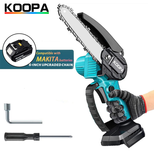Makita compatible 18V JV Mini Chainsaw for Makita 18v (No Battery) Woodworking with Small Handheld Electric 6-inch Logging Sawzall Mini Portable Chainsaw