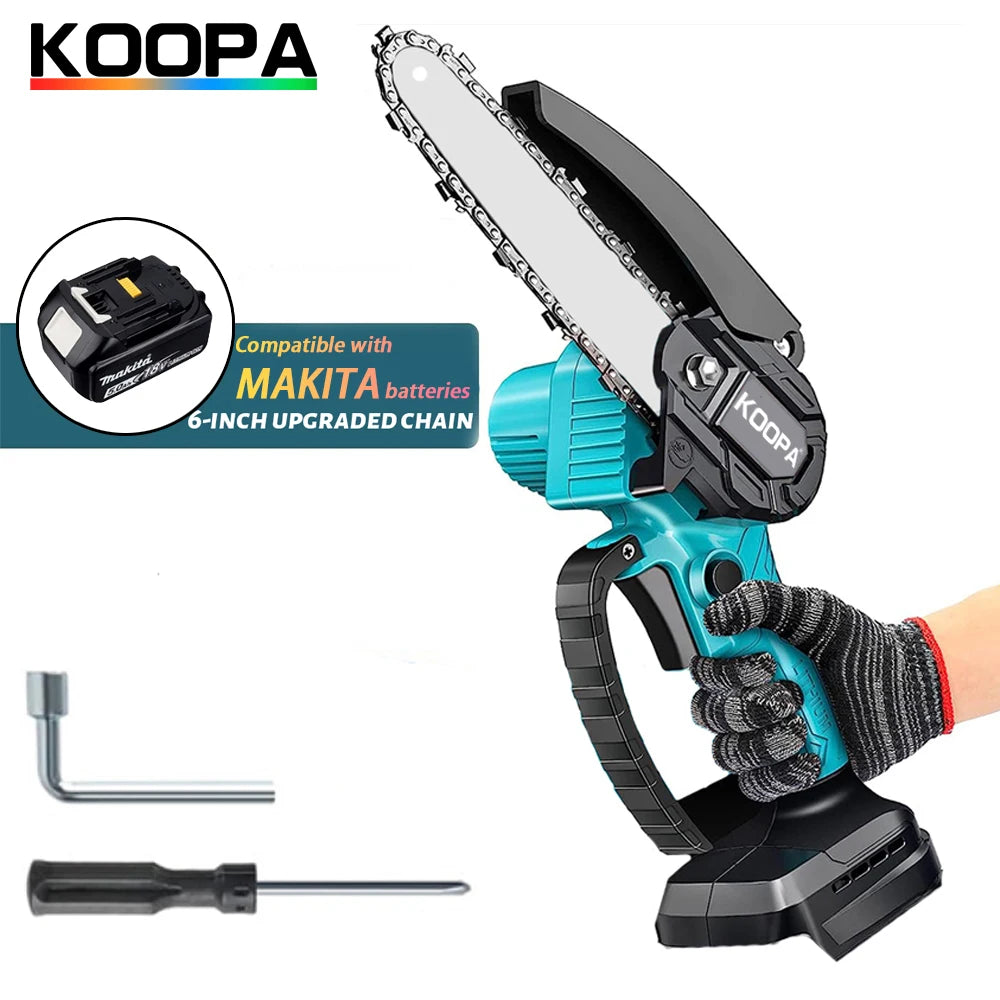 Makita Compatible 18V Mini Chainsaw for Makita 18v (No Battery) Woodworking with Small Handheld Electric 6-inch Logging Sawzall Mini Portable Chainsaw
