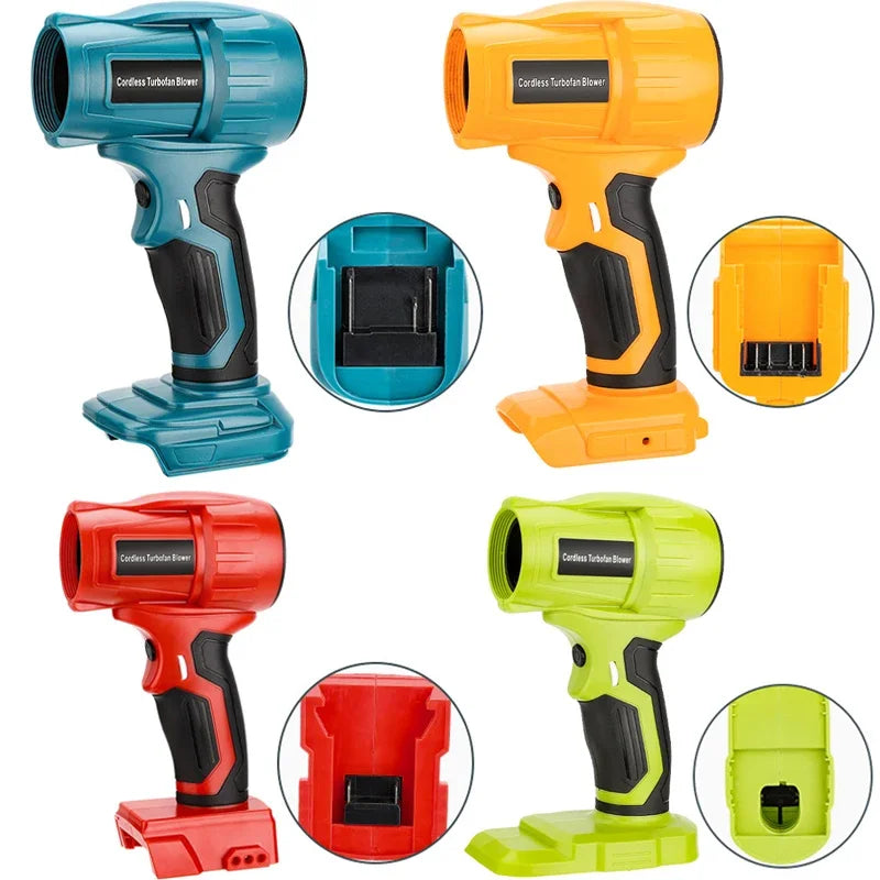 DeWalt Makita Milwaukee Ryobi Bosch Compatible 18V 20V Max JV 350W Jet Blower Portable Violent Turbo Fan For Makita/Dewalt/Milwaukee/Bosch/Ryobi 18V Li-ion Battery Cordless Handheld Fan