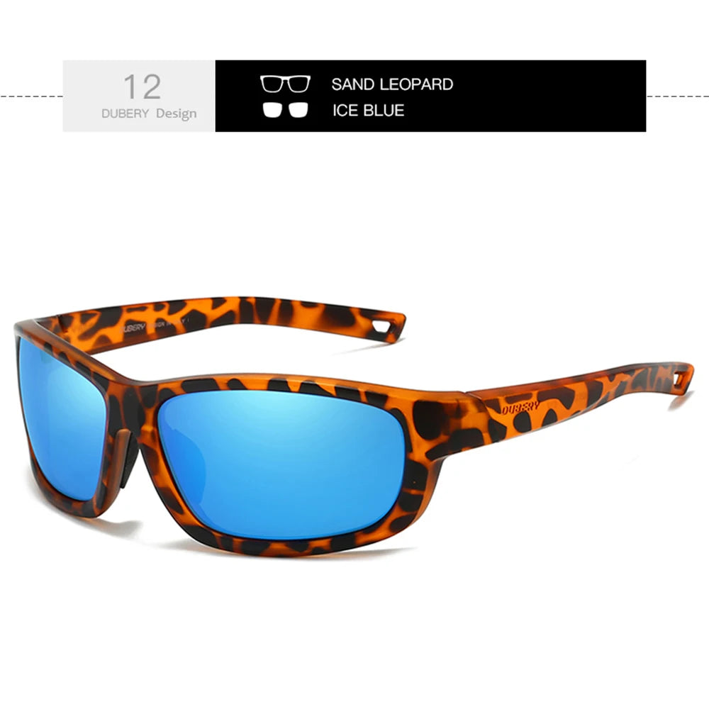 DUBERY JV Full Rim Polarized Fashion Sunglasses For Men And Women 12 Colors Model 227