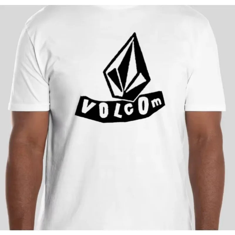 Volcom JV Printed Men Women Cotton T-shirt Luxury Brand Fashion Big Size Top Casual Short Sleeve Streetwear Classic Print Loose Tee 2025