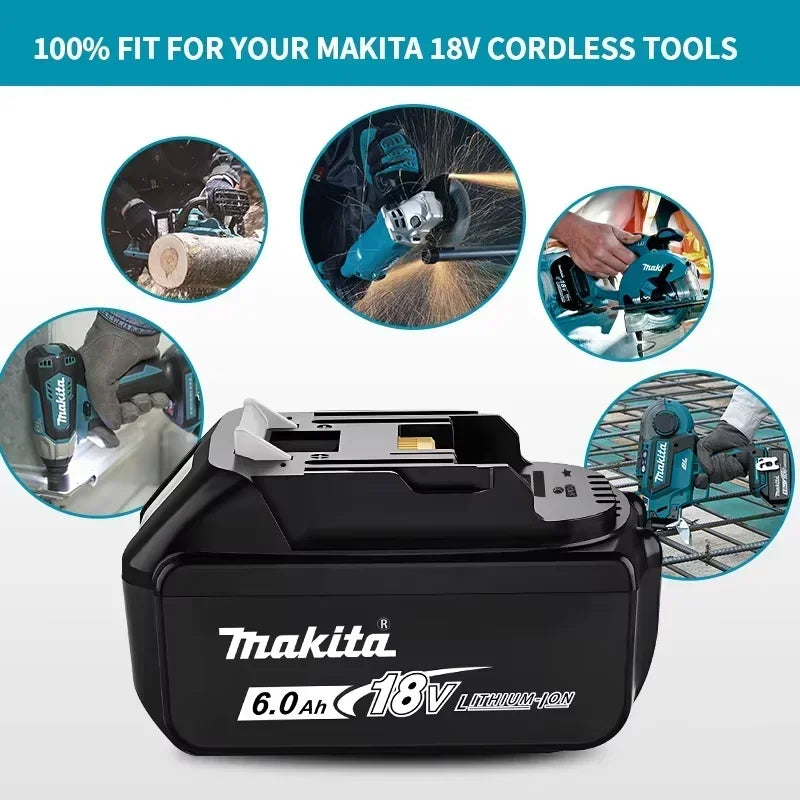 Makita Original 6.0Ah 18V battery TBW high-energy battery replaceable Makita BL1860B