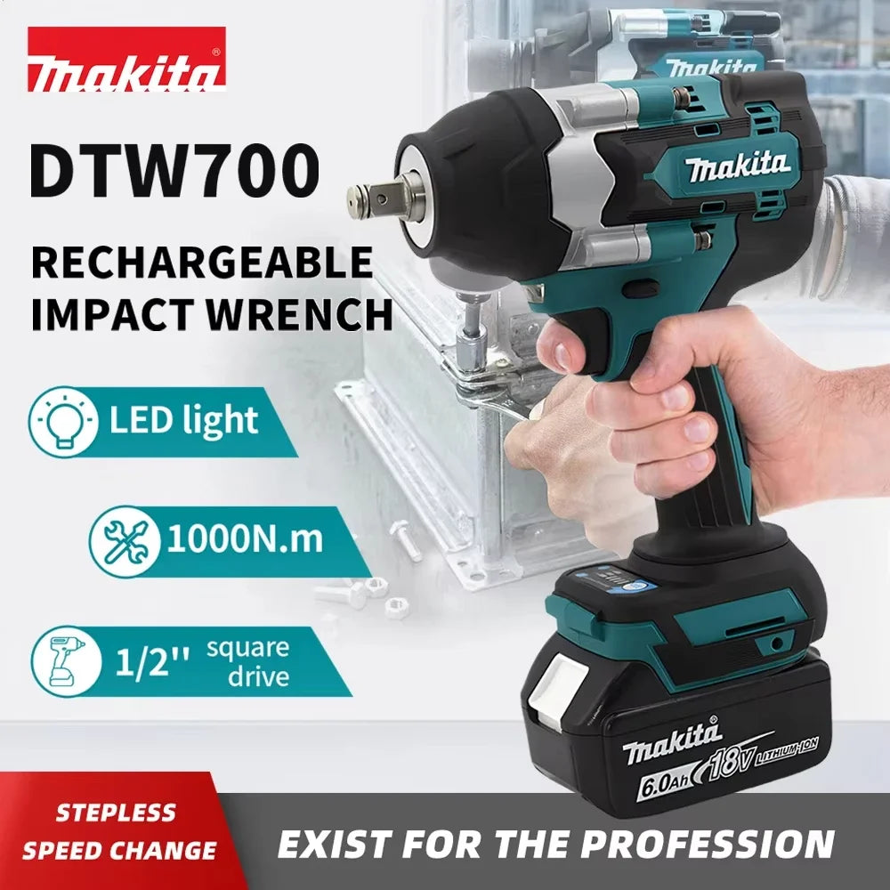 Makita DTW700 18V TBW Brushless Electric Wrench Cordless Drill Screwdriver Free Delivery Large Torque Power Tools Torque Wrench