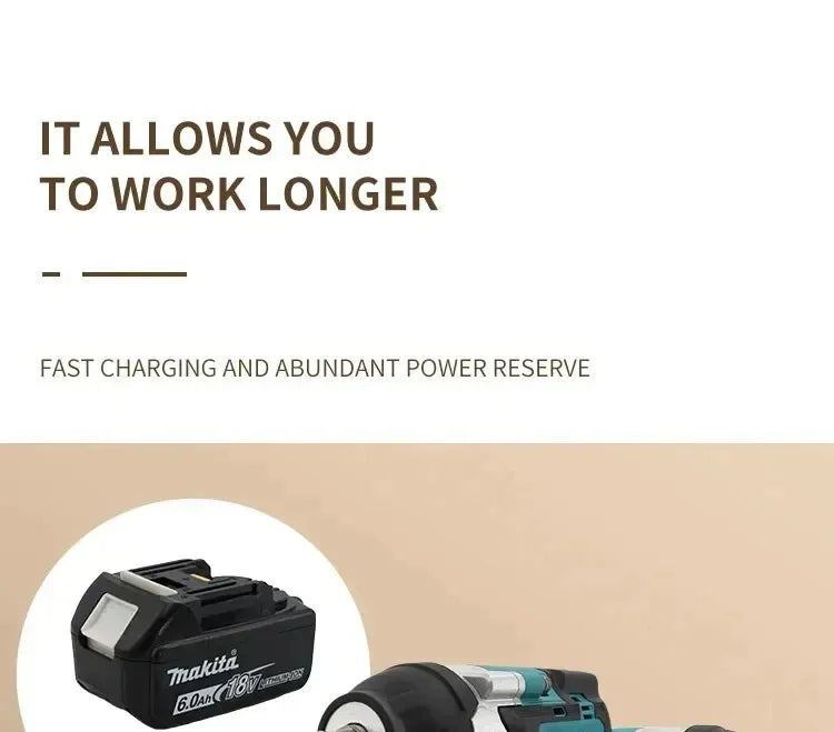 Makita DTW700 Brushless 18V Cordless High Torque Electric Wrench Screwdriver Rechargeable Torque Tool