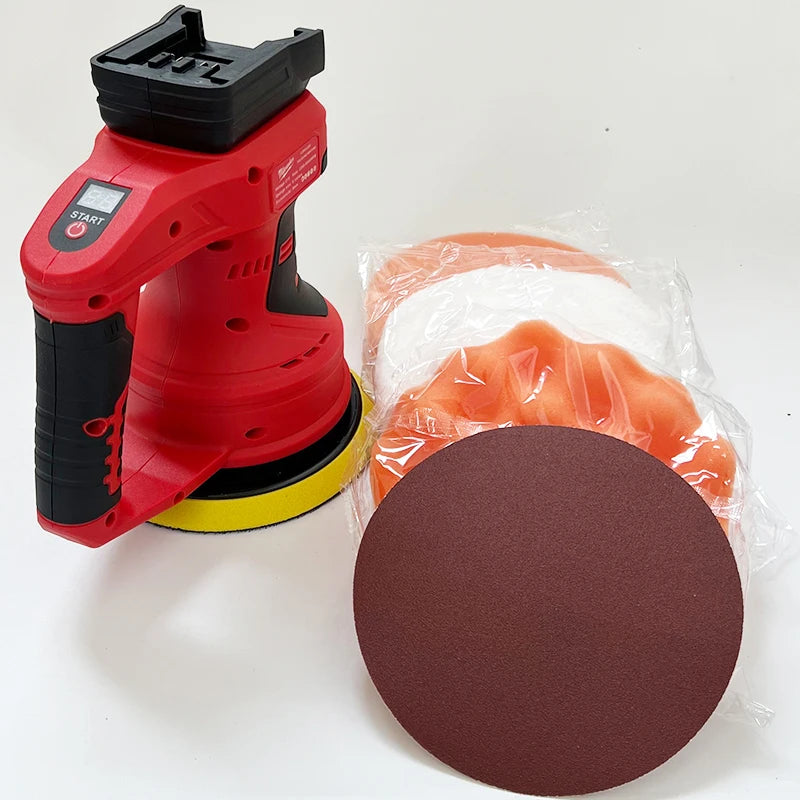 Milwaukee 18V Cordless Car Polisher 8 Gears Brushless Electric Polishing Machine Waxing Sanding Sealing Power Tools For 18V Battery