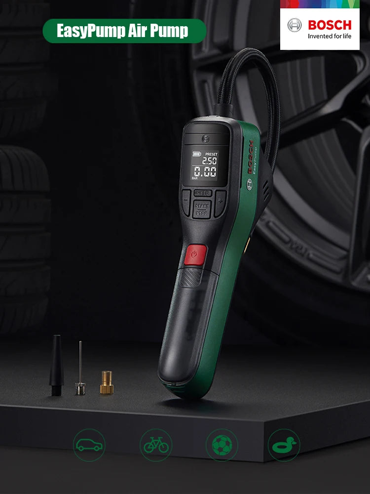 Bosch Cordless Compressed Air Pump Rechargeable Electric Pump 3.6V Portable Tire Inflatable Pump For Bicycle Car Motorcycle Ball