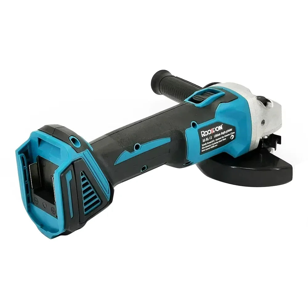 Makita Compatible JV 18V RDDSPON Brushless Angle Grinder Variable Speed Rechargeable Cordless Electric Grinding Polishing Machine 100mm 125mm Power Tools