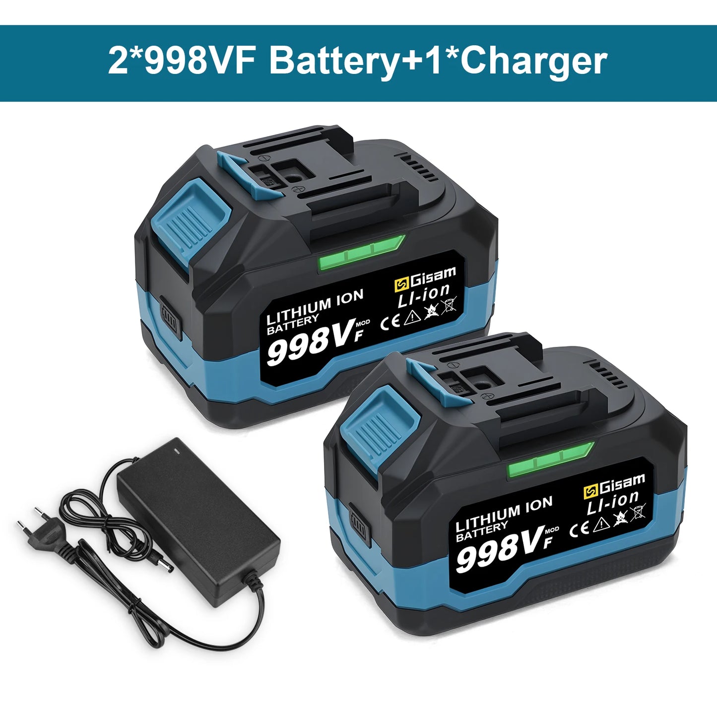 Makita Compatible 18V Gisam Rechargeable Battery 4.0AH 6.0AH Power Tool Lithium battery Led indicator batteries Pack For Makita 18v Battery Pins