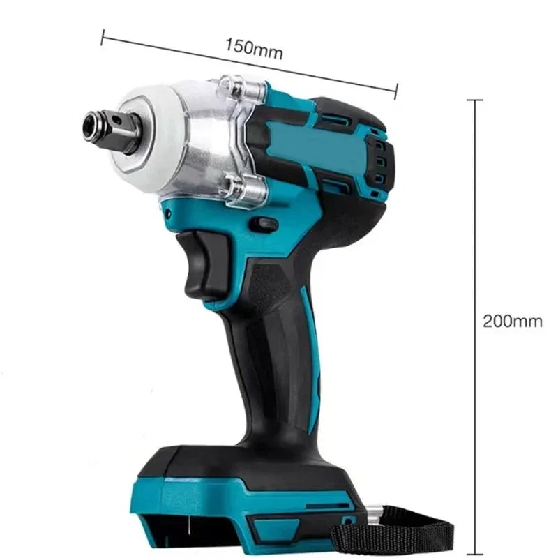 Makita Compatible 18V Cordless electric screwdriver Speed brushless impact wrench Rechargeable drill LED light