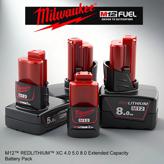 MILWAUKEE  12V 2.5AH rechargeable battery, M12 XC- 1pk, 2pk and 3pk