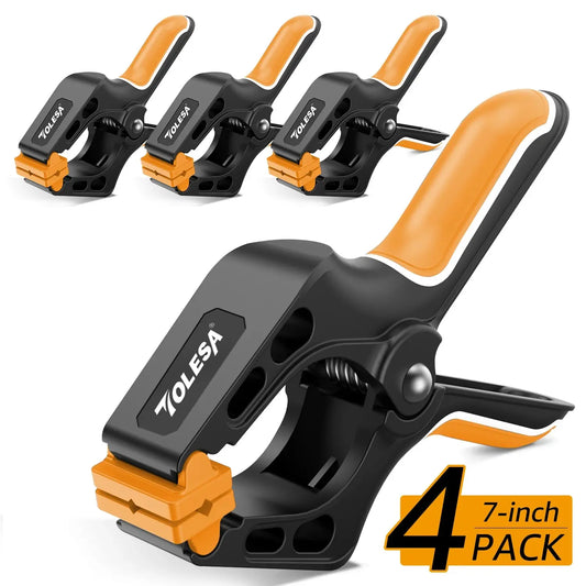 Tolesa AET6HW84 7" Spring Clamps 4Pk – Heavy-Duty Grip for Big Jobs