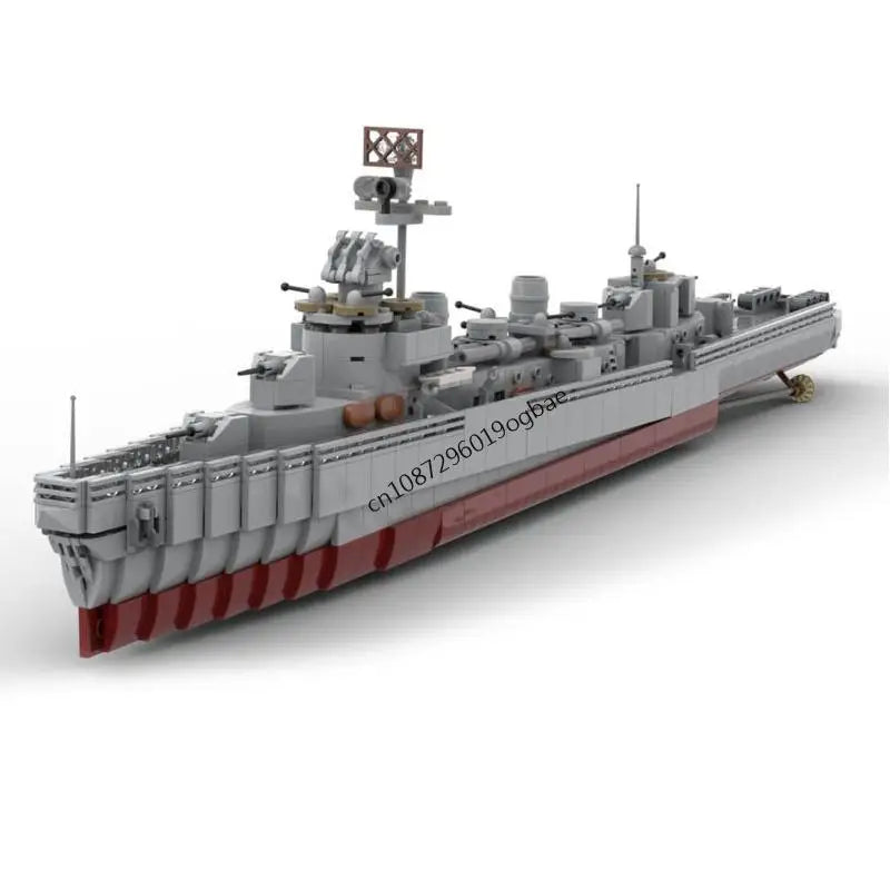 Fletcher-Class Destroyer JV NEW 1595PCS WW2 Military MOC1:200 scale Fletcher-Class Destroyer Model DIY creative ideas warship ChildToy Assembly Puzzle Gift