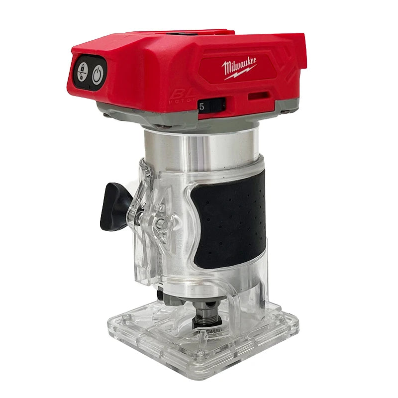 Milwaukee 18V Brushless Electric Trimmer 800W 30000RPM Cordless Compact Router 5-Speeds Woodworking Trimming Machine For 18V Battery