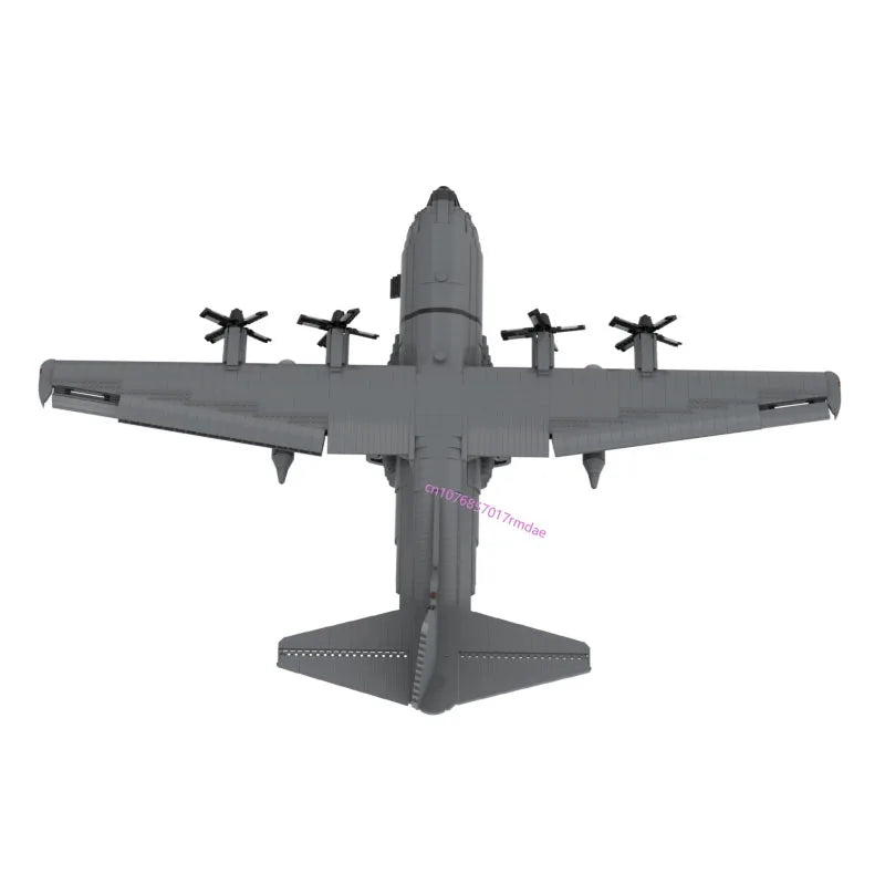 C130 Hercules JV 5257PCS WW2 Military MOC 1:38 scale C-130H Hercules transport plane Model creative ideas Child Toy Assembly Puzzle Birthday Gift