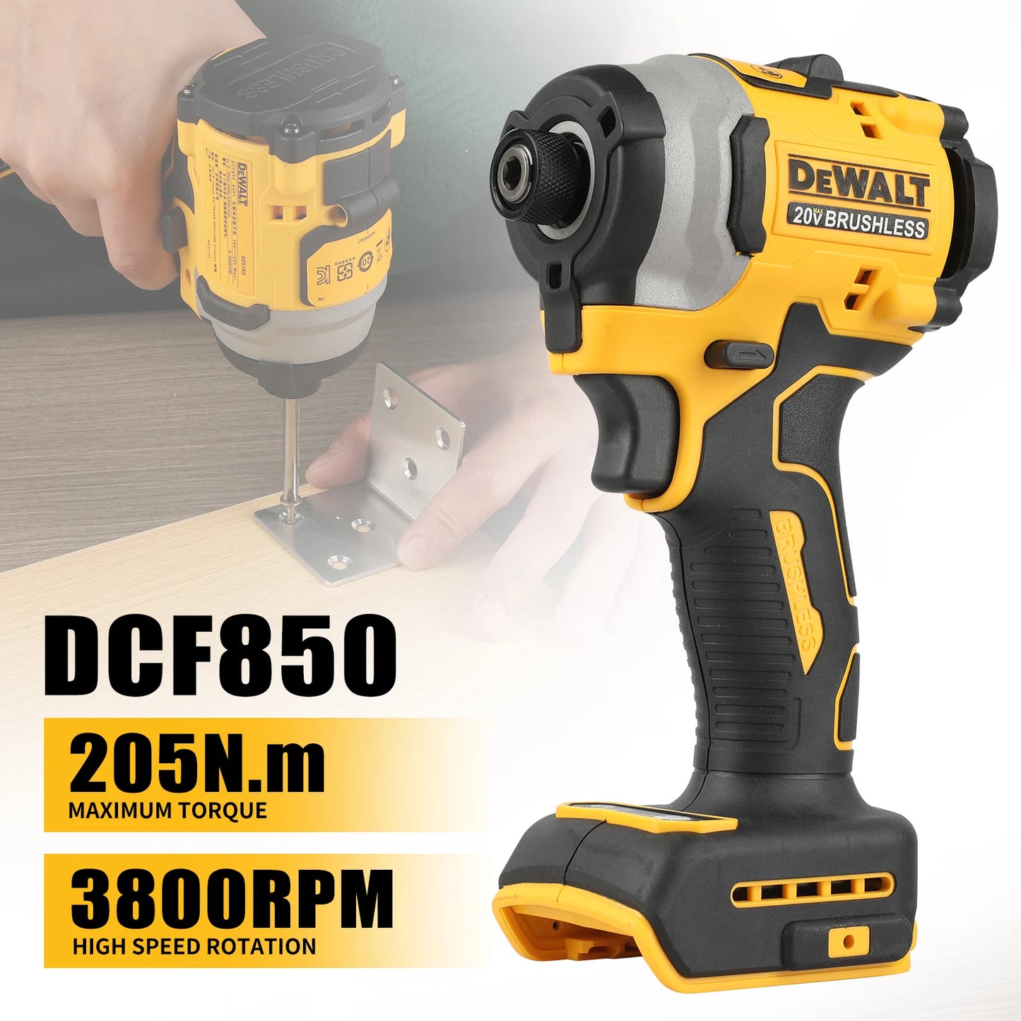 DeWalt DCF805, DCD850 20V Max Lithium Brushless Combo Kit with bag