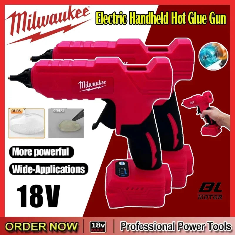Milwaukee 18V DIY Hot Electric Hot Melt Glue Gun 18V Li-ion Battery Melt Glue Gun For Packaging Decoration for 18V Battery