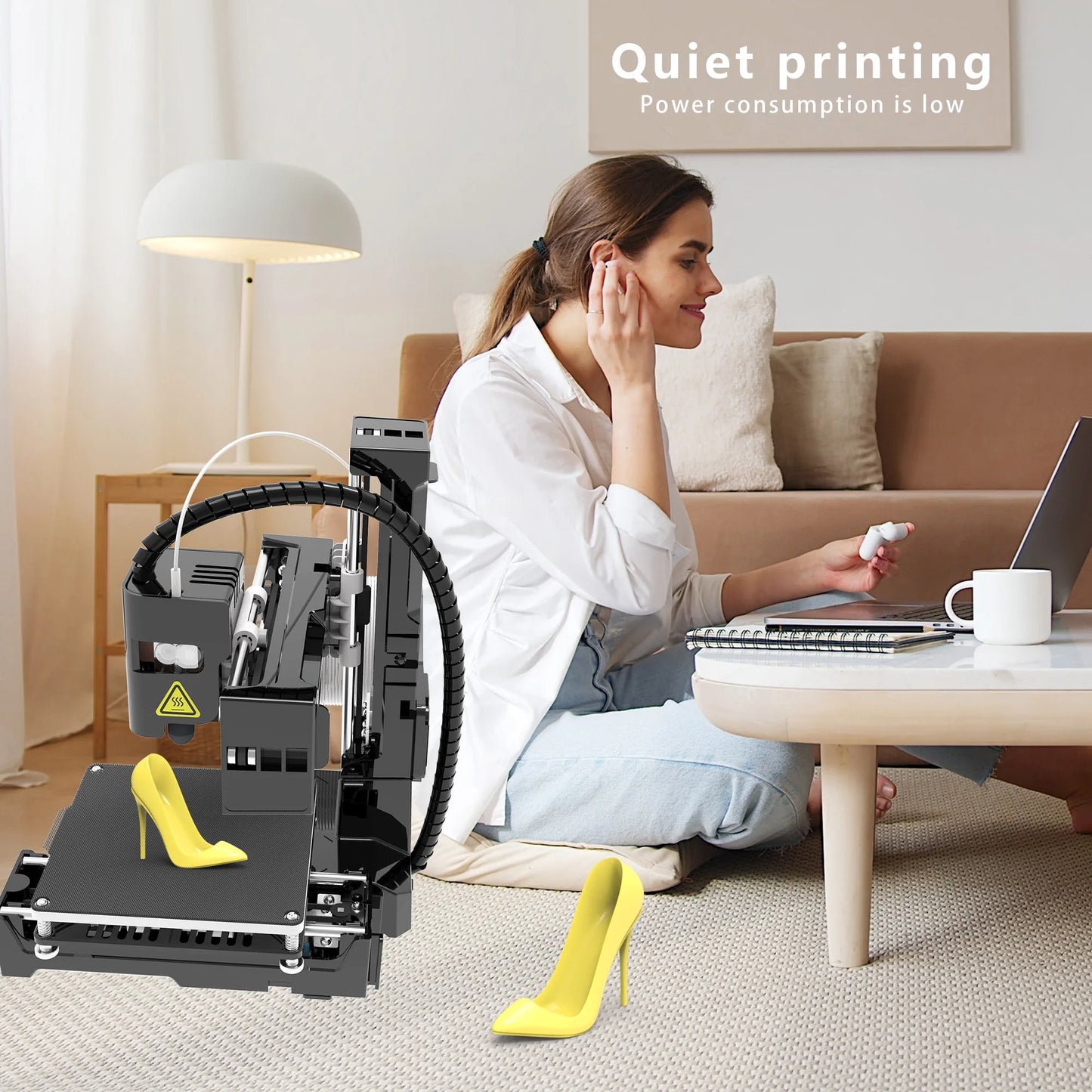 EasyThreed JV K9 Mini 3D Printer Easy to Use Entry Level  Gift 3D Printer FDM TPU PLA Filament 1.75mm Black