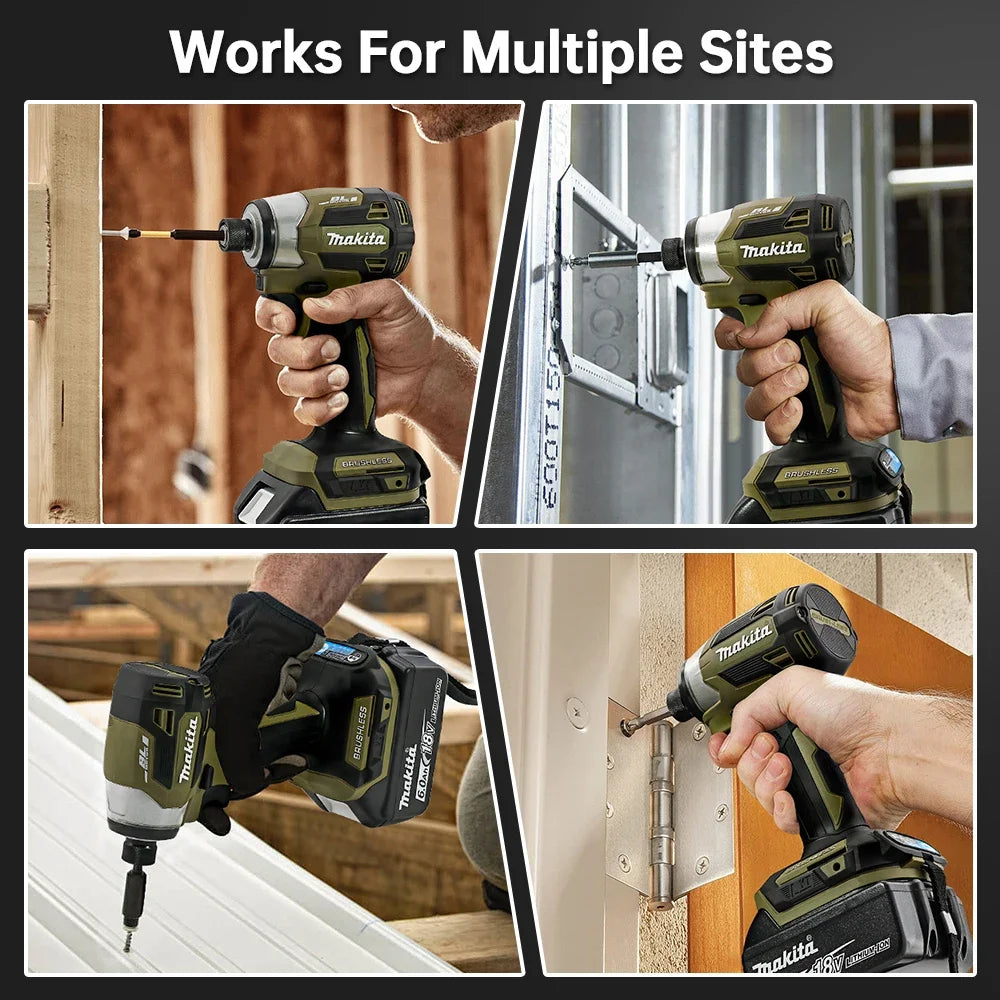 Makita 18V DTD173 Brushless Drill Green Electric Power Tool for Home Improvement DIY 180Nm Torque for Wood Bolts T-Mode