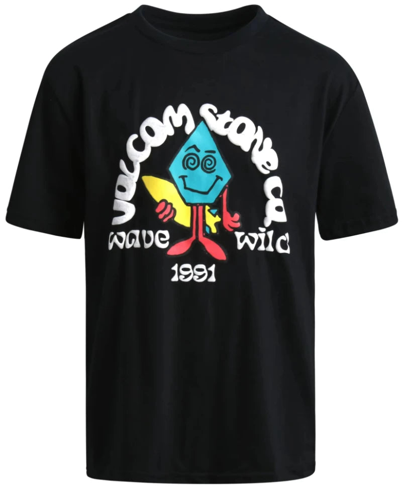 Volcom JV Printed Men Women Cotton T-shirt Luxury Brand Fashion Big Size Top Casual Short Sleeve Streetwear Classic Print Loose Tee 2025