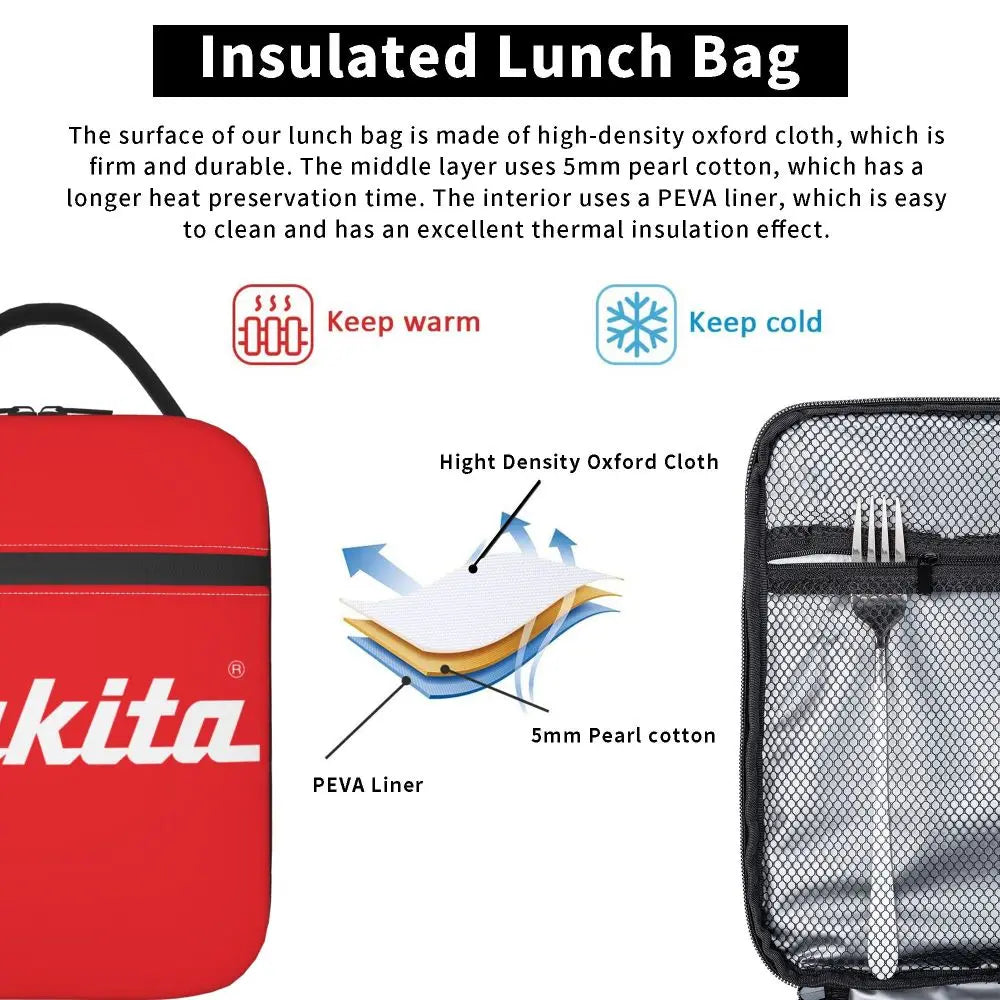 Makita lunch bag Picnic Storage Food Boxes Portable Container Cooler Thermal Lunch Box Tote