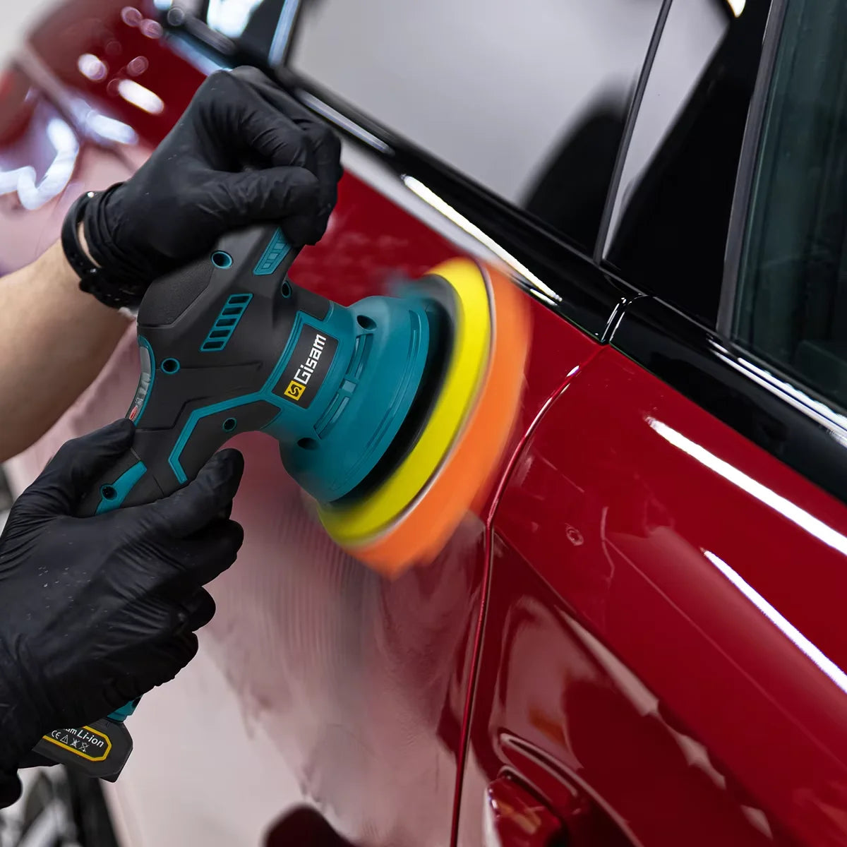 Makita Compatible 18V Gisam Cordless Car Polisher 8 Gears Digital Display Electric Polisher Auto Car Polishing Waxing Machine For Makita 18V Battery