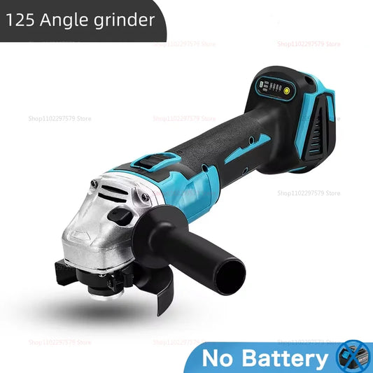 Makita Compatible 125mm Brushless Angle Grinder Cordless Li-ion Battery Powered for Cutting Polishing Grinding Compatible with Makita 18V tools