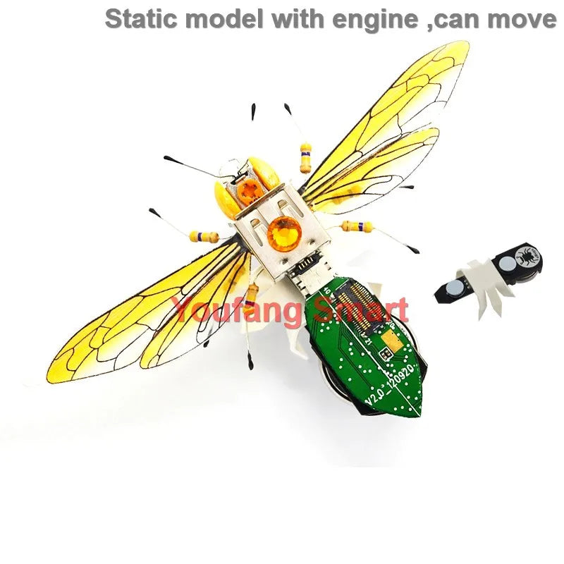 Robot JV STEAM DIY Robotic Insects Science Invention Electronic Animal for School Competition Non-soldered DIY Kit Stem Toys Robot Animal