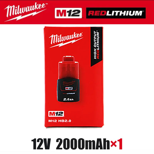 Milwaukee m12 12V battery M12B2 2.0AH 2000mAh 48-11-2402 48-11-2411rechargeable portable Milwaukee M12 battery