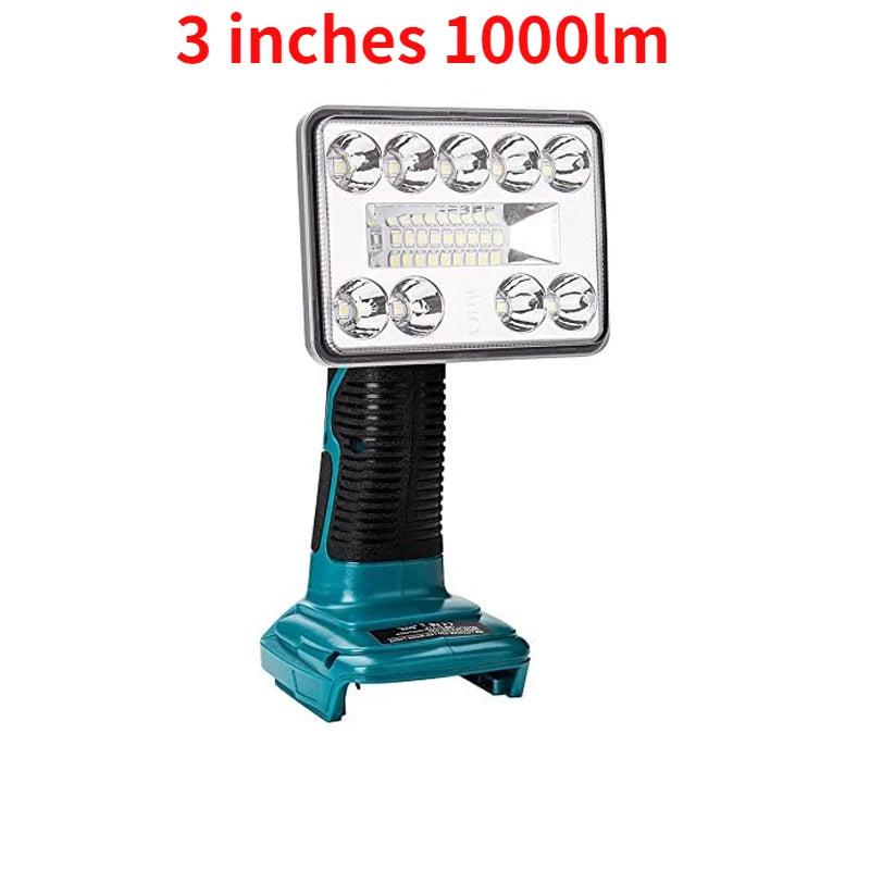 Makita Compatible JV LED Lamp 18V Cordless LED Flashlight Work Light Flashlight Without Battery USB Outdoor Emergency Lighting Spotlight